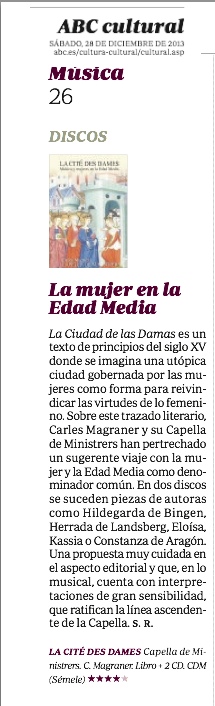 Lee más sobre el artículo ABC Cultural: La Cité des Dames